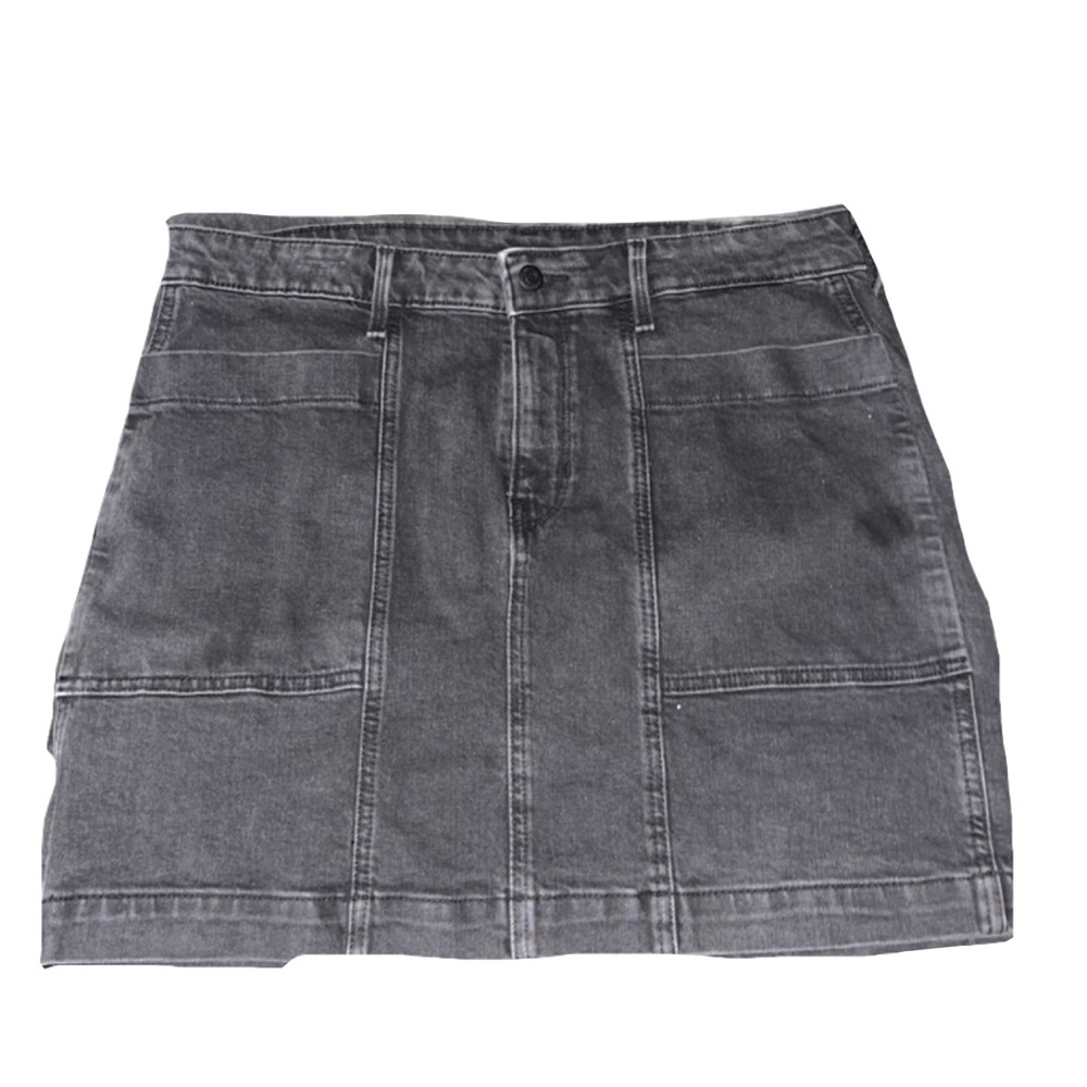 Classic Gray Denim Skirt